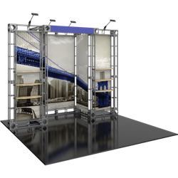 10ft x 10ft Eros Orbital Express Trade Show Truss Display Booth Hardware Only is a strong, professional, ultra-slick and stylish truss booth exhibit. Orbital Express Truss will give your next tradeshow the amazing look of a full custom exhibit.