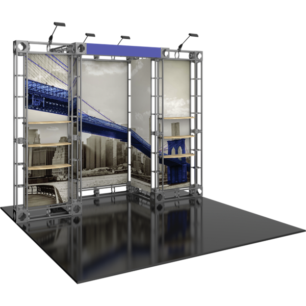 10ft x 10ft Eros Orbital Express Trade Show Truss Display Booth Hardware Only is a strong, professional, ultra-slick and stylish truss booth exhibit. Orbital Express Truss will give your next tradeshow the amazing look of a full custom exhibit.