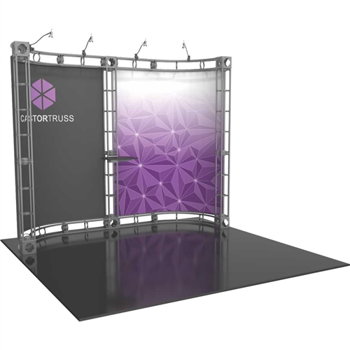 10ft x 10ft Castor Orbital Express Trade Show Truss Display with Fabric Graphics. Orbital Truss Express will give your next trade show the amazing look of a fully custom designed exhibit. Truss is the next generation in dynamic trade show displays