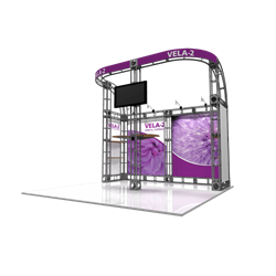 10ft x 10ft Vela-2 Orbital Express Trade Show Truss Display Hardware Only twist and lock system makes the Orbital Express Truss Display quite possibly the world's fastest truss to assemble. We also do custom design for Truss Displays