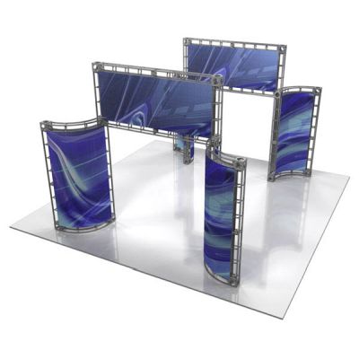This 20 x 20 custom trade show truss system will help you stand out at the next trade show, drawing attention from across the exhibit floor.  Truss exhibits are one of the most structurally elaborate trade show displays.  They are popular with exhibitors