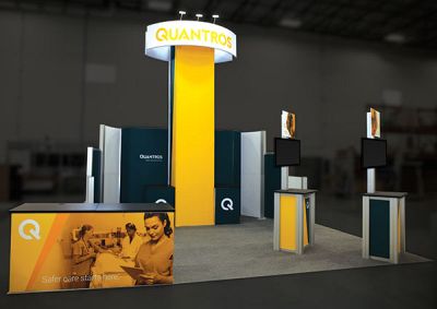 Custom trade show exhibit structures, like design # 647208 stand out on the convention floor. Draw eyes to your trade show booth with exciting custom exhibits & displays. We can customize any trade show exhibit or display to your specifications.
