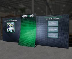 Custom trade show exhibit structures, like design # 0746869 stand out on the convention floor. Draw eyes to your trade show booth with exciting custom exhibits & displays. We can customize any trade show exhibit or display to your specifications.