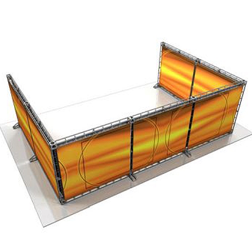 This Larger custom trade show truss system will help you stand out at the next trade show, drawing attention from across the exhibit floor.  Truss exhibits are one of the most structurally elaborate trade show displays.  They are popular with exhibitors