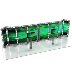 This 10 x 30 custom trade show truss system will help you stand out at the next trade show, drawing attention from across the exhibit floor.  Truss exhibits are one of the most structurally elaborate trade show displays.  They are popular with exhibitors