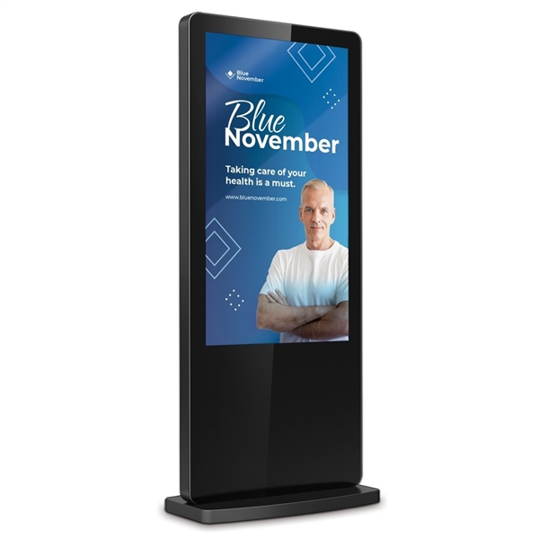55in Freestanding Digital Kiosk | Optional Built-In BrightSign, Novisign, Windows or Android