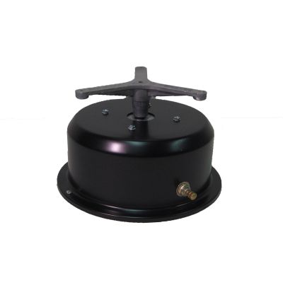 This battery operated display turntable ships in one day and is ready to use out of the box.  Comes standard with clockwise rotation at 2.5 RPM and 50 lb Capacity.  Ideal for table top displays and trade show applications eliminating the need for wires!