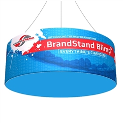 8ft x 24in Blimp Tube Hanging Tension Fabric Banner (Double-Sided Kit) | Trade Show Hanging Sign - Hanging Banner Exhibit Display