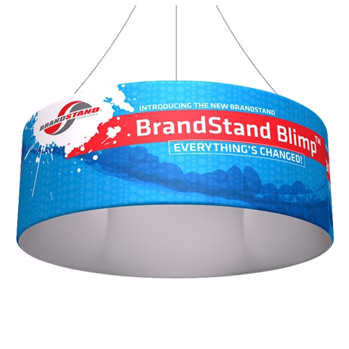 8ft x 36in Blimp Tube Hanging Tension Fabric Banner (Single-Sided Kit) | Trade Show Hanging Sign - Hanging Banner Exhibit Display