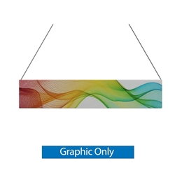 10ft x 2ft Double-Sided Flat Hanging Sign (Graphic Only) is a must have at your next trade show. This ceiling banner is printed on quality fabric. Available shapes hanging sign are round, flat, square, curved square, tapered square and triangle