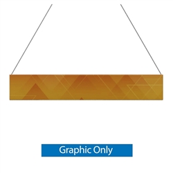 12ft x 2ft Double-Sided Flat Hanging Sign (Graphic Only) is a must have at your next trade show. This ceiling banner is printed on quality fabric. Available shapes hanging sign are round, flat, square, curved square, tapered square and triangle