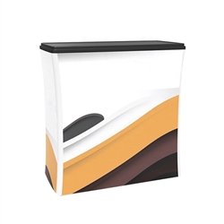 The CA600 molded shipping case features a durable design, strong fabric straps and recessed wheels for ease of transport. Its ideal for transporting trade show displays, exhibits, banners and more. This kit includes a printed graphic wrap to easily conver