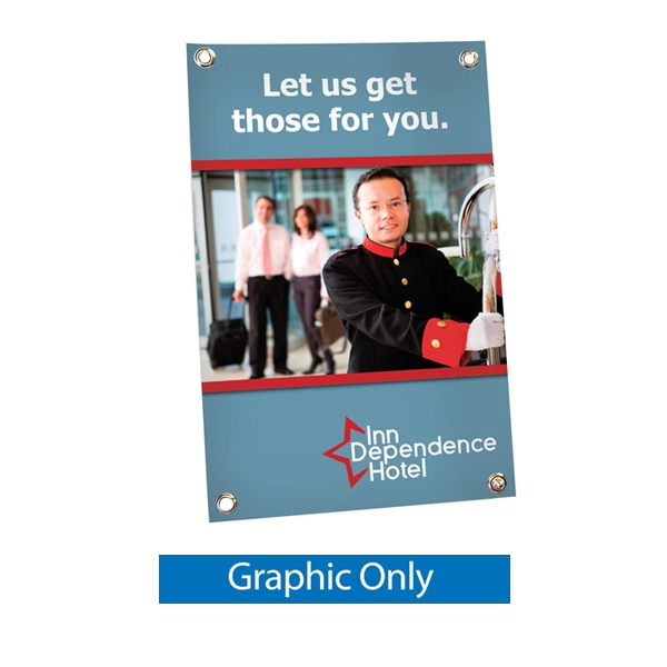 Replacement Graphic for Mini X TableTop Banner Stand Display fit anywhere and are perfect for counter tops.Full-color graphics and portability make these versatile banners the perfect choice for checkout counters, tradeshows, retail shelving, or reception