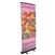 31.5in Economy Retractor Banner Stand with Fabric Print Silver the most economical retractor on the market. Its lighter duty mechanism makes it appropriate for temporary displays or for advertising seasonal specials.