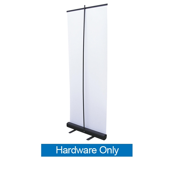31.5in Economy Retractor Banner Stand Hardware Only, Black wide the most economical retractor on the market. Its lighter duty mechanism makes it appropriate for temporary displays or for advertising seasonal specials.