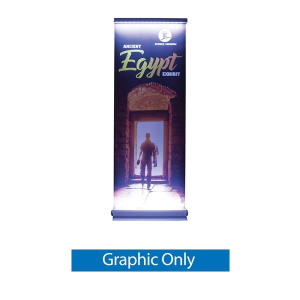 3ft x 8ft Lumos Titan No-Curl Opaque Banner Only. This retractable banner is illuminated from both the top and bottom. What a bright idea!