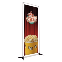 3ft x 7ft FrameWorx Titan No-Curl Opaque Fabric Single-Sided Kit. This lightweight display features a contemporary design that looks great in any environment.
