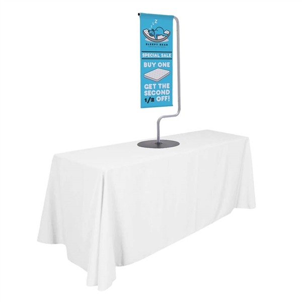 1ft x 3ft Monopode Tabletop Banner Display Kit. This smaller version of our popular Monopode display is perfect for use on tabletops and countertops.