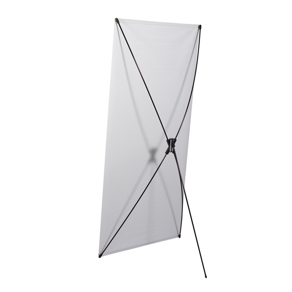 23.5in x 60in Tri-X3 Banner Display Kit with Banner allows your customers to quickly set up their graphics. Budget Spring-Back Banner Stand allows for an upscale wood look for a lower cost.  Simply unfold the Tri-X display and attach a grommeted graphic