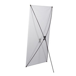 33.5in x 80in Tri-X Banner Display Kit with Banner allows your customers to quickly set up their graphics. Budget Spring-Back Banner Stand allows for an upscale wood look for a lower cost.  Simply unfold the Tri-X display and attach a grommeted graphic