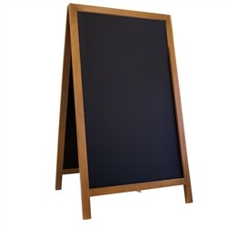 26.7in x 46in Deluxe Wood A-Frame Imprinted Chalkboard Hardware Kit. This A-frame gives you an upscale way to display daily specials, menu items, messages and creative artwork.