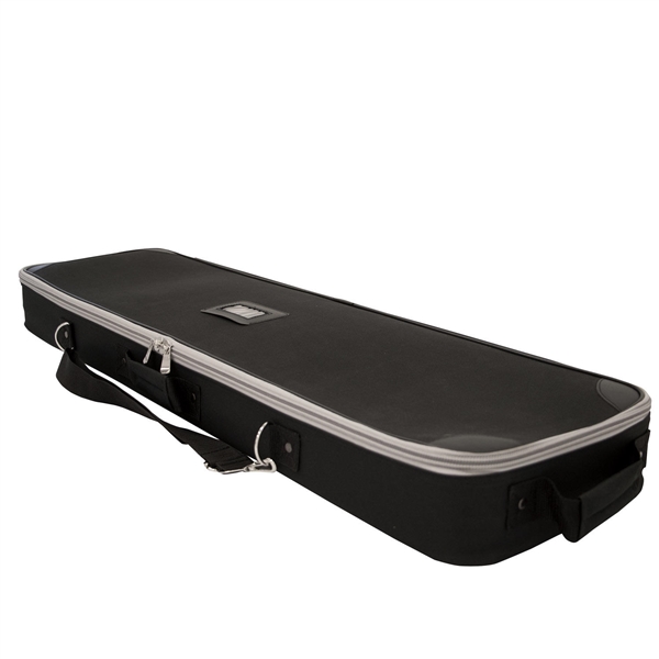 37.5 in Durable polyester fabric carrying case for use with banner stands & displays, back walls, and trade show accessories. Snaps shut to keep your display or graphics stored correctly. Rolls easily from place to place.