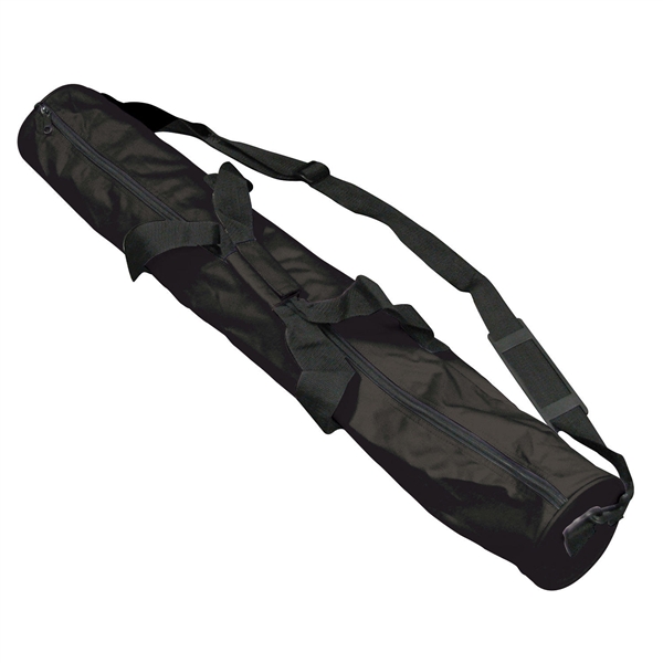 38 in (h) x 5 in (Dia)  Table Throw Tubular Carrying Case allows you to tote your throws, covers and runners conveniently without hassle. The case is incredibly durable and weather resistant. Simply roll the cover over a shipping tube and slip into