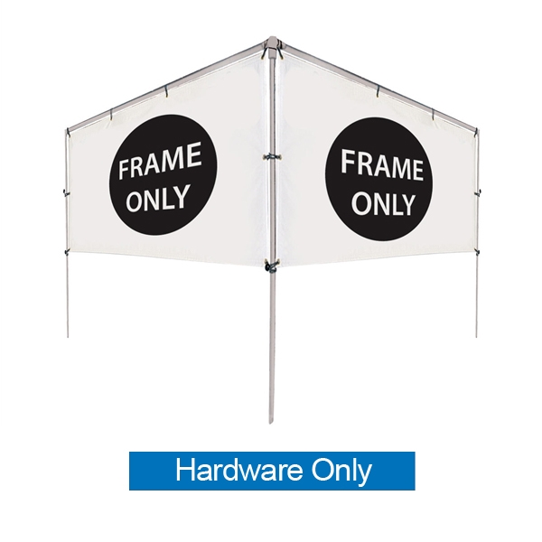 Get your outdoor message noticed! For maximum impact and visibility, In-Ground V-Shape Banner Frame Hardware Only 5ft h x 12ft w are an excellent way to display banners. All pieces of the lightweight all-steel frame snap together for easy assembly.