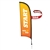 Outdoor promotional sail flags get your message noticed!  Custom printed 9ft Premium Razor marketing flags are perfect for events, trade shows, expos, fairs and in front of retail locations.