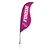 Outdoor promotional sail flags get your message noticed!  Custom printed 9ft Premium Sabre marketing flags are perfect for events, trade shows, expos, fairs and in front of retail locations.