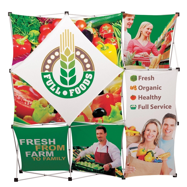 8ft Geometrix Fabric Trade Show Exhibit Kit are very similar to the Xpressions brand displays but are available at a much lower price point. Order GeoMetrix. Geometrix. Save up to 50% over the Xpressions Snap Pop-Up line of trade show fabric displays