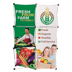 5ft x 8ft Geometrix Poup Trade Show Fabric Display Graphic Only. It is one of the more unique product offerings at xyzDisplays. The Xpressions series offers many of the features the exhibitors look for in a high quality  trade show popup backwall displays