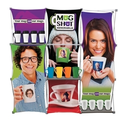 8ft Deluxe Geometrix Fabric Trade Show Exhibit Kit with 4 Banners is one of the more unique product offerings at xyzDisplays. Xpressions series offers many of the features the exhibitors look for in a high quality trade show backwall popup fabric displays