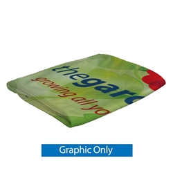 6ft x 3ft EuroFit fabric  round hanging banner display replacement graphic. EuroFit is the model of international design. Hanging sign, tradeshow graphic is available in 3 different designs: triangle, square, and round.Your message is viewable 360-degrees