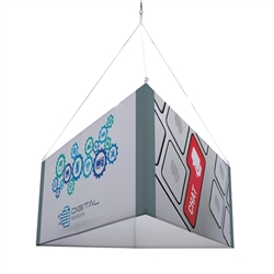 8ft x 42in Triangle EuroFit Tension Fabric Hanging Banner Display Kit. EuroFit is the model of international design. EuroFit Hanging sign, tradeshow graphic is available in 3 different designs: triangle, square, and round.