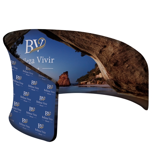 10ft x 6ft EuroFit Cove Jr Tension Fabric Floor Display Kit will command attention at any trade show or event. The attractive shape of this Exhibit is sure to catch their eye at your trade show or event. Create conference area in your booth space