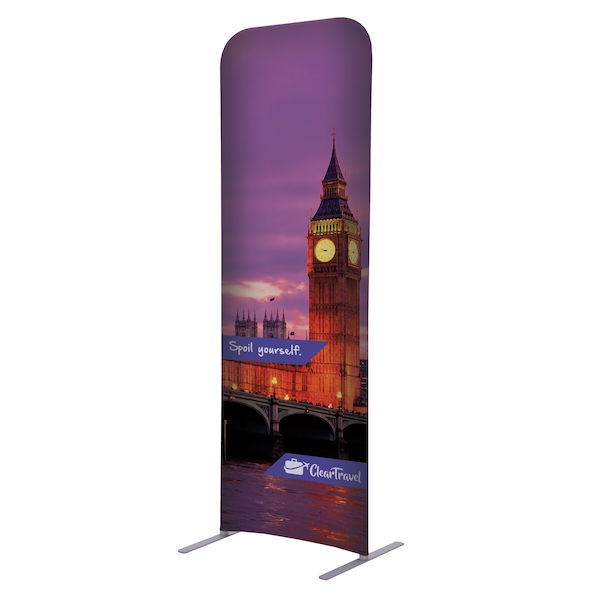 2ft x 72in EuroFit Straight Wall Floor Tension Fabric Display Kit. The uniqueness of a tension fabric display is evident when you see one on the trade show floor.