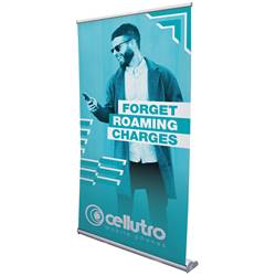 48in x 65-79in Stratus No-Curl Hybrid Media Retractable Banner (Graphic & Hardware)