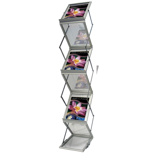 This unique literature display is actually two-sided! Z Literature Holder Display is Literature Holders for Creative Displays. Shop extensive selection of magazine & brochure holders for your next trade show or event.