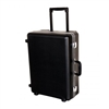 23ft x 17ft x 8ft 696 Wheeler Molded Wheeled Travel Case with Foam Filled. Ergonomically molded to provide a portable and durable solution, the 696 Wheeler case is perfect for sales people. Check as baggage, Carry on plane.