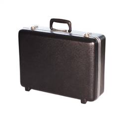 13in x 10in x 4in 636 Classic Hard Carrying Case w/ Reinforced Frame is a molded hard carrying case that is lightweight and durable.  Its clean look makes it ideal for showing your products off. Molded-in bumper feet, Custom interiors available.