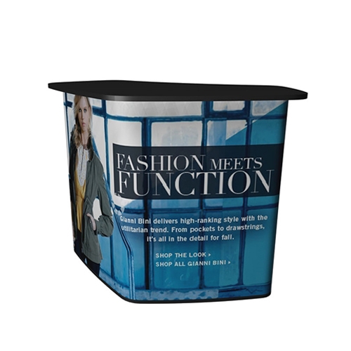 SOLO Wave Counter Full Wrap Graphic Onlywill dress your SOLO Wave for success! Use SOLO Wave Trade Show Counter as a double counter or desk area. The SOLO Wave creates a larger presentation space for product or literature display.