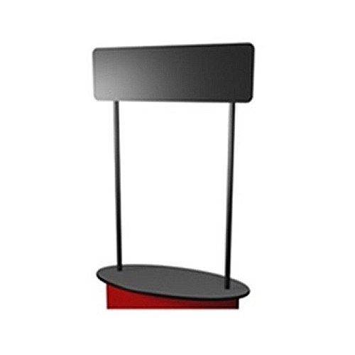 SOLO Posts with Header for counter or podium will serve as a great marketing tool.  Use it with SOLO Standard counter to create the perfect demo station or podium. SOLO Posts with Header for SOLO trade show counters and SOLO portable tables.
