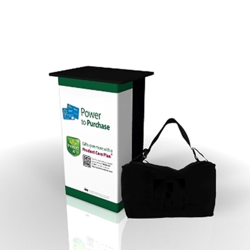 SOLO Biscotti Demo Station Counter with Front Graphic Wrap is a cost effective solution for a professional demonstration station display. Strong construction with long-lasting elements guarantees an intelligent investment that will please both your sales