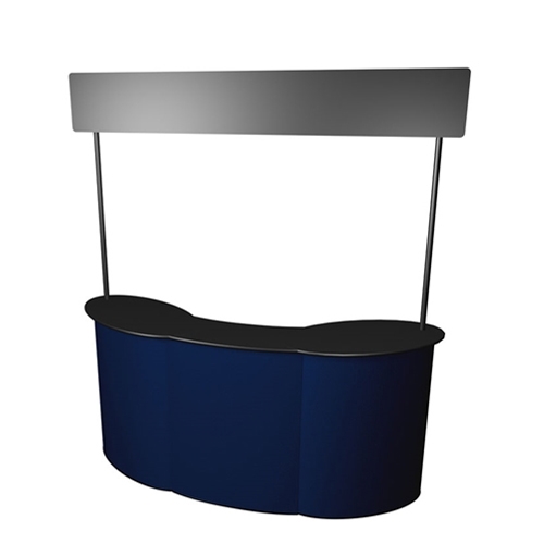 Use this Connector Evolution Kit as a trade show display counter or desk area. The (2) SOLO Evolution standards and (1) SOLO Evolution connector create a level presentation surface with the added bonus of storage.  Add full color detachable graphics