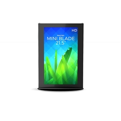 21.5in Black Mini Blade Digital Signage Screen Display Vertical Mode eliminate the need for printing new banners and will provide a strong and elegant presence at your trade show, retail or corporate locations as well as high traffic areas such as airport