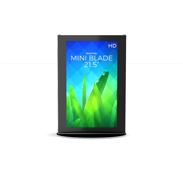 21.5in Black Mini Blade Digital Signage Screen Display Vertical Mode eliminate the need for printing new banners and will provide a strong and elegant presence at your trade show, retail or corporate locations as well as high traffic areas such as airport