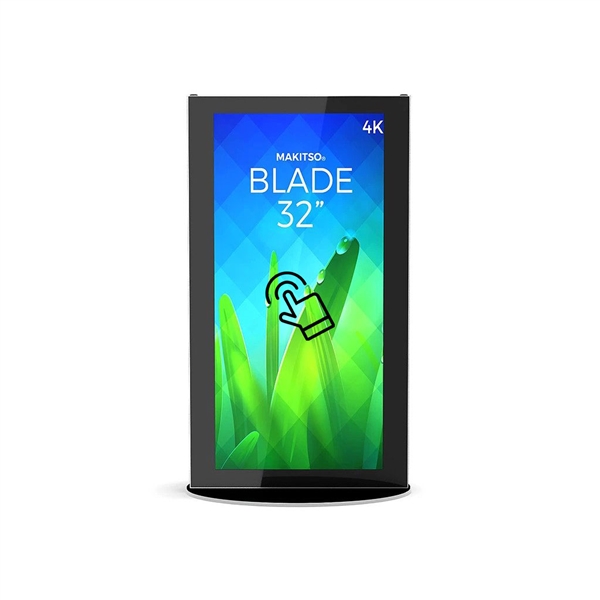 32in Makitso Mini Blade Black Touch Screen Digital Signage Vertical Mode eliminate the need for printing new banners and will provide a strong and elegant presence at your trade show, retail, corporate locations as well as high traffic areas