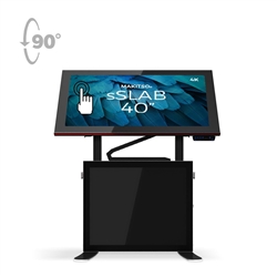 40in Makitso Sslab Touch Screen Interactive Digital Signage Screen Black Table Display with Pro content driver. Create a memorable experience for students, hotel and restaurant patrons, potential clients at trade shows with customized touch screen tables