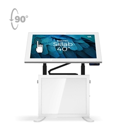 40in Makitso Sslab Touch Screen Interactive Digital Signage Screen White Table Display with Pro content driver. Create a memorable experience for students, hotel and restaurant patrons, potential clients at trade shows with customized touch screen tables